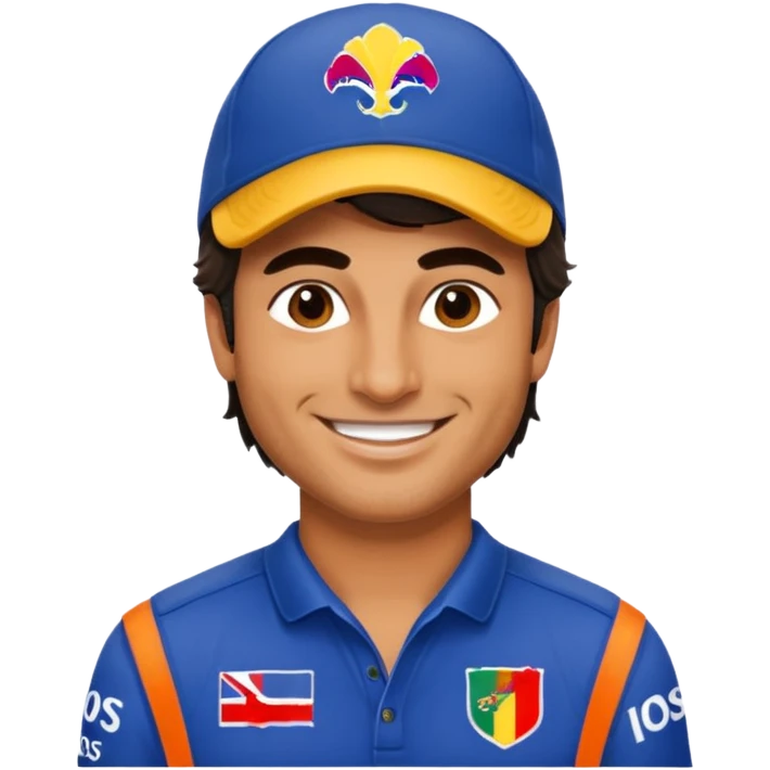 Carlos Sainz, red bull  F1 driver. not wear a hat. emoji
