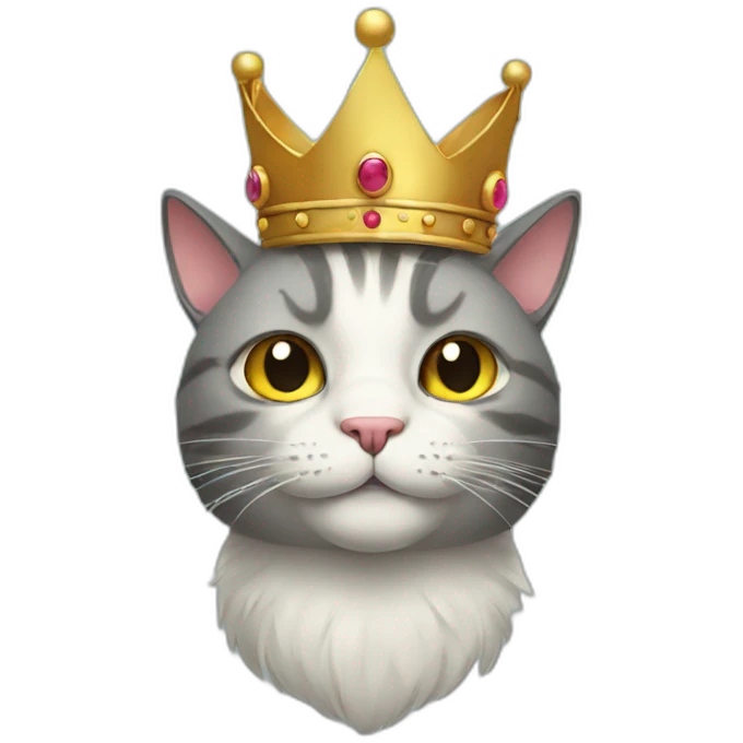 cat with a crown emoji