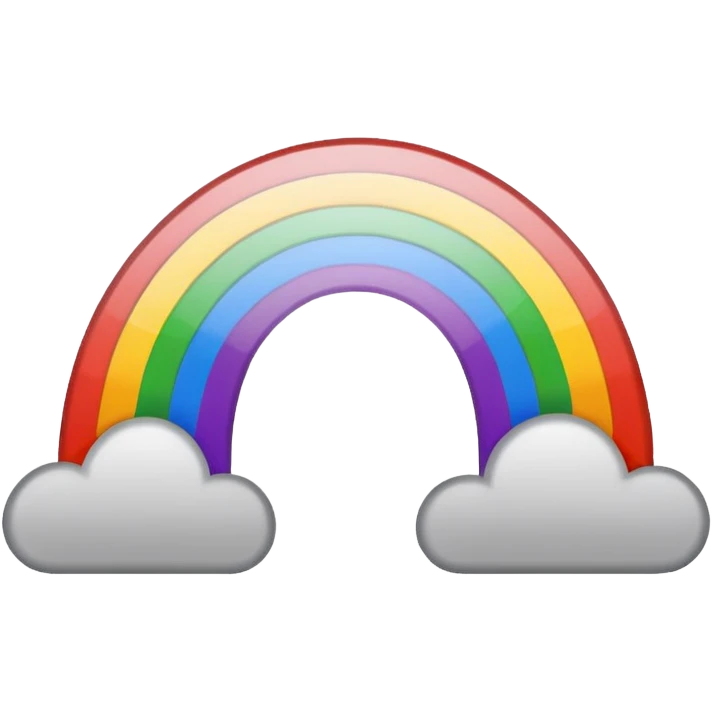Grayscaled rainbow no clouds emoji