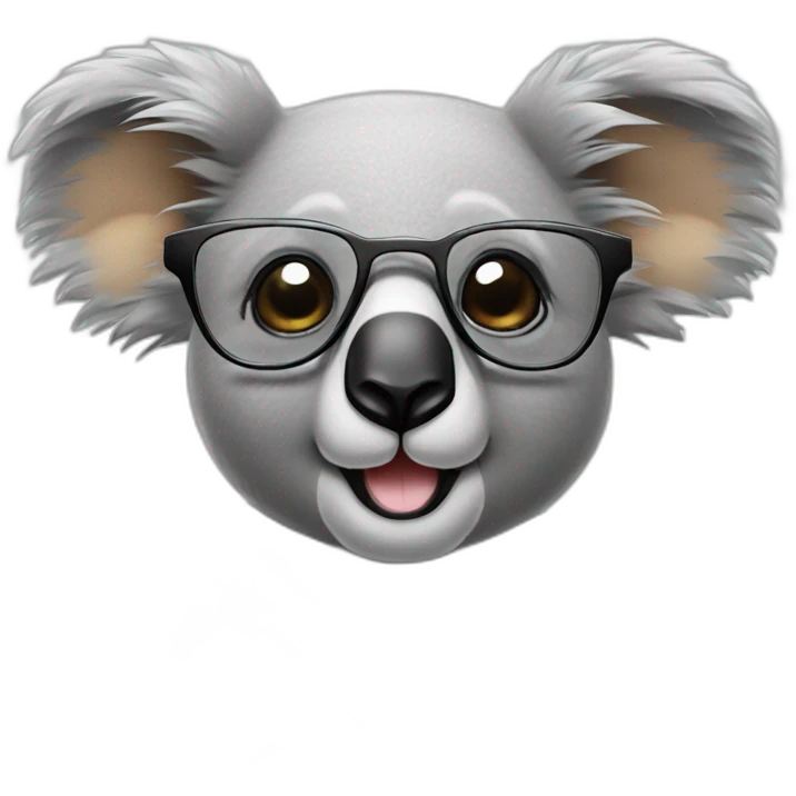 koala bear with glasses emoji