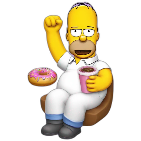 homer simpson en train de manger un donut emoji