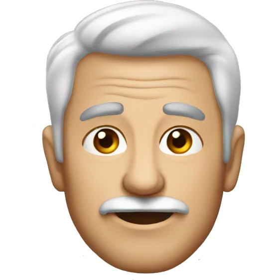 hombre de 70 años calvo y g emoji
