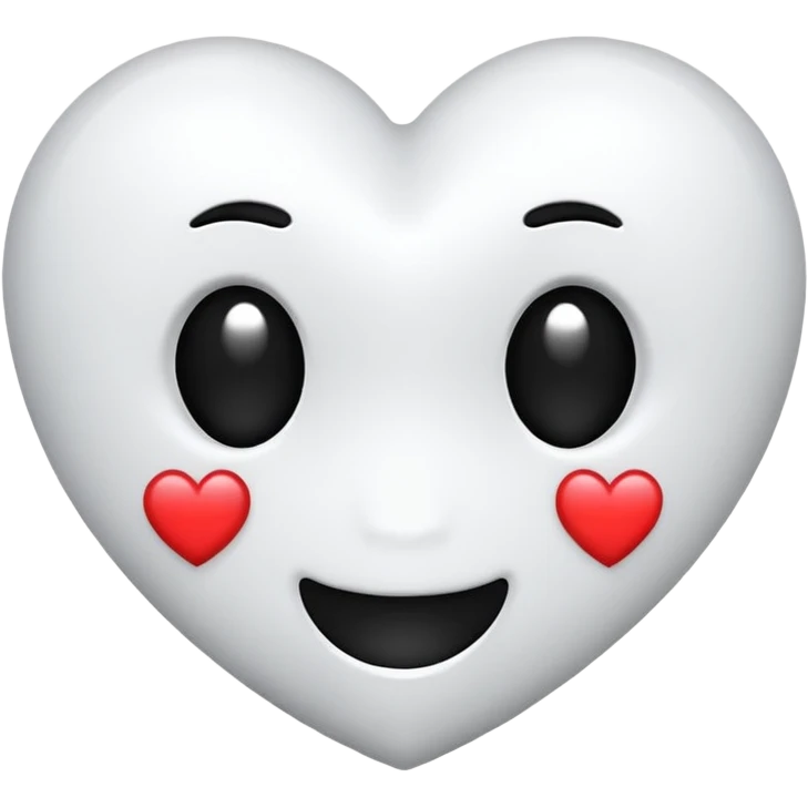 Um emoji de coração preto e branco  emoji