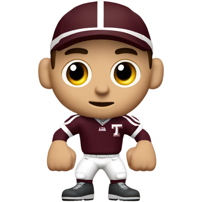 Johnny manziel in a Texas a&m maroon uniform holding up one thumb  emoji
