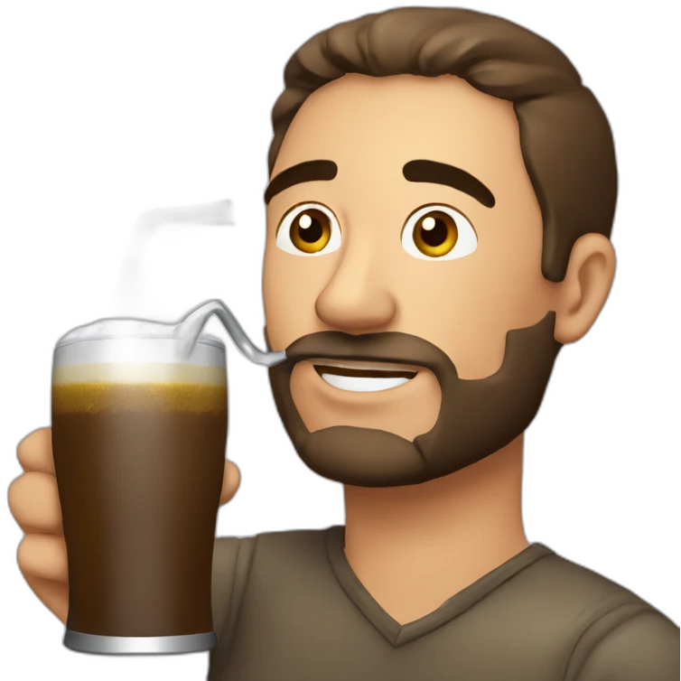 Man drinking argentinian mate emoji