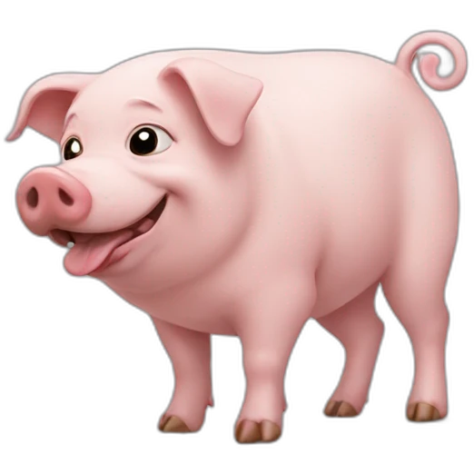 Pig with a dog emoji
