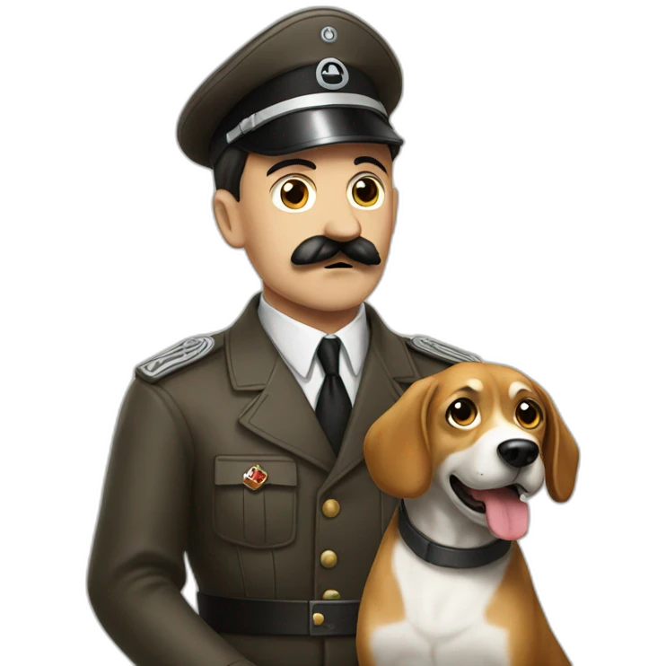 hitler with dog emoji