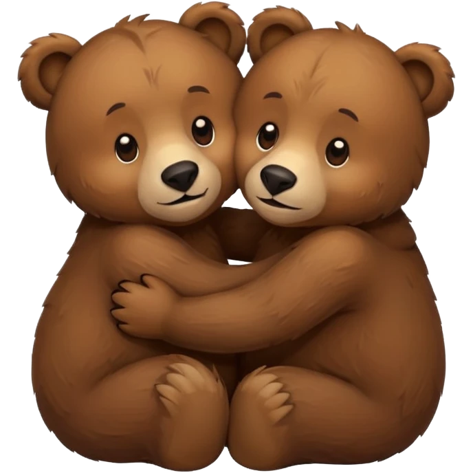Bears hugging emoji