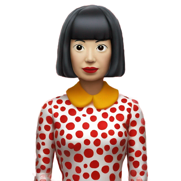 Yayoi Kusama sculpture  emoji