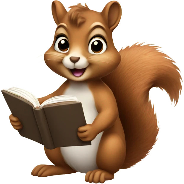 squirrel with a book emoji