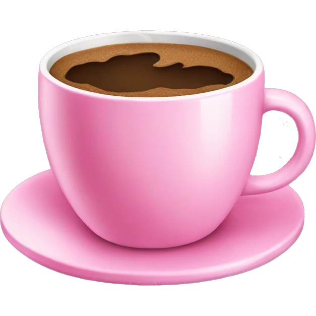 Pink coffee emoji