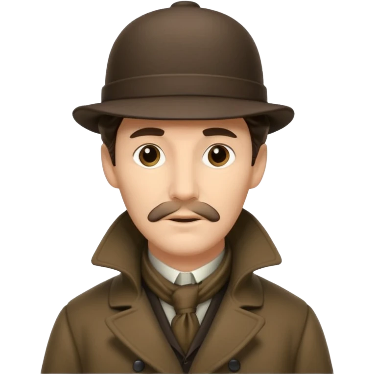 Sherlock Holmes with deerstalker hat emoji