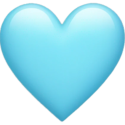 pale blue heart emoji