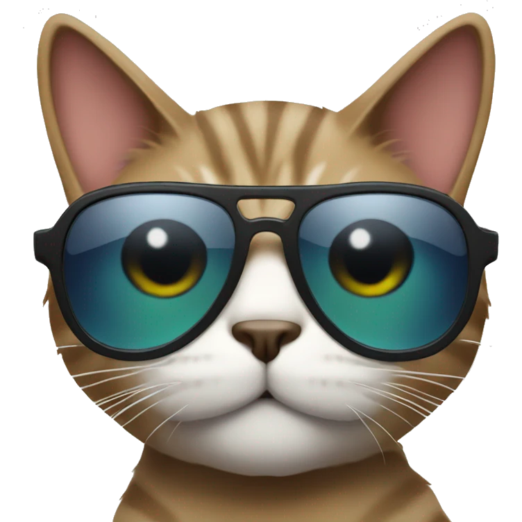 Cat with sunglasses emoji
