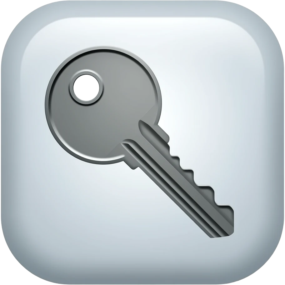 Key logo apple style UI rounded emoji
