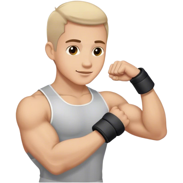 man wrist curl emoji
