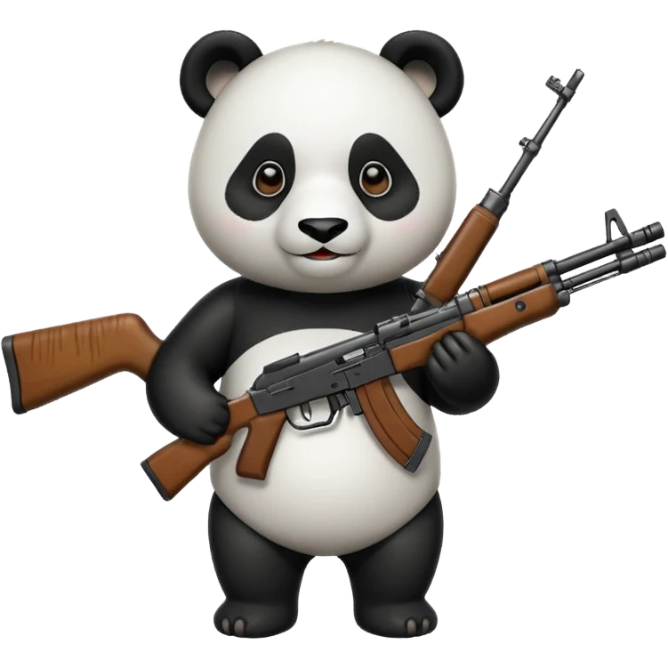 PANDA WITH one AK47 emoji