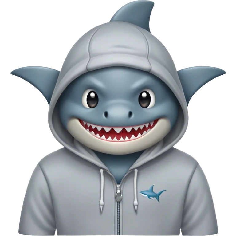 shark wearing a hoodie emoji