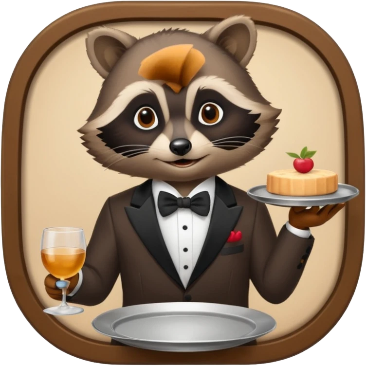 waitor racoon emoji