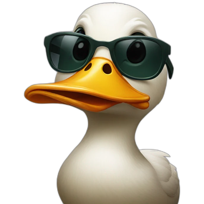 Duck with sunglasses emoji