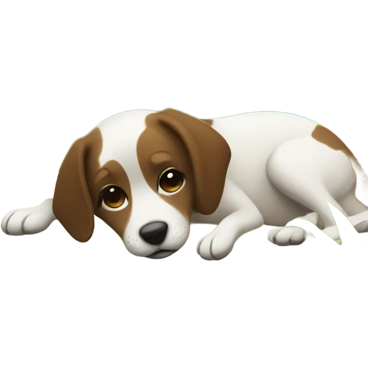 dog and flower in grass with a brunnette girl in bed emoji