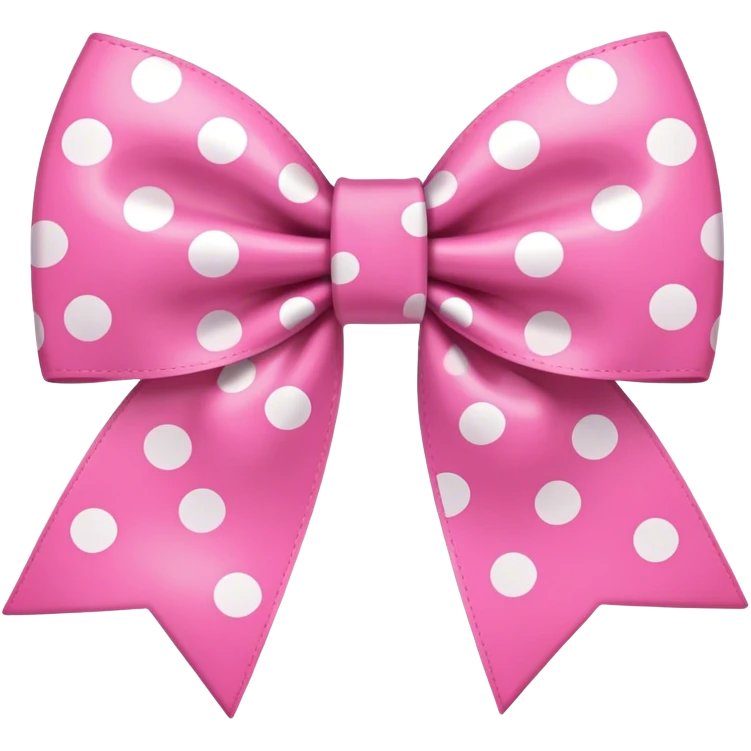 pink polka dot bow emoji