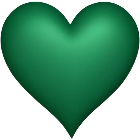 Dark green heart emoji
