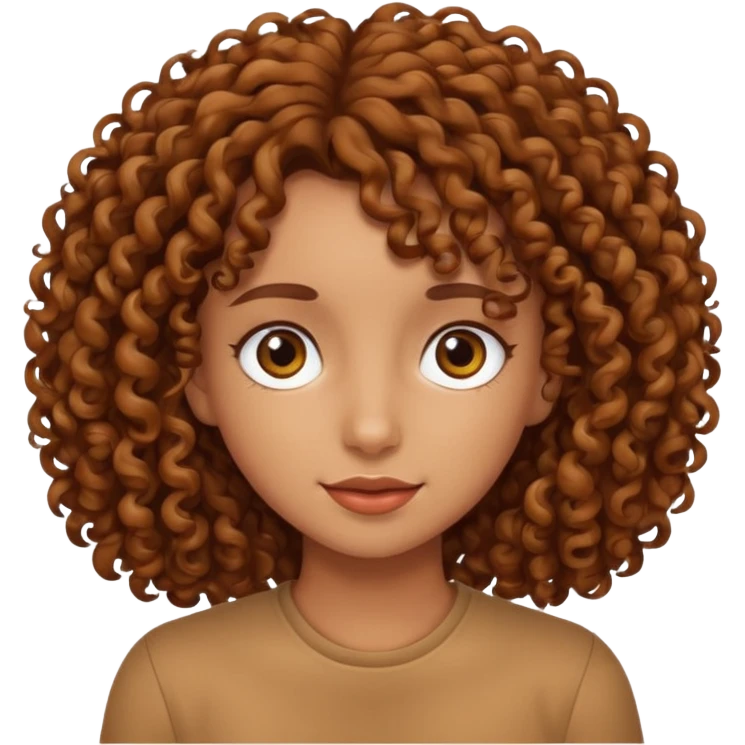 tan skinned,brown curly haired girl  emoji