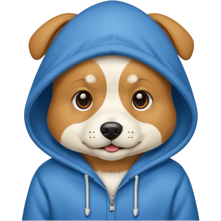 dog wearing a hoodie  emoji
