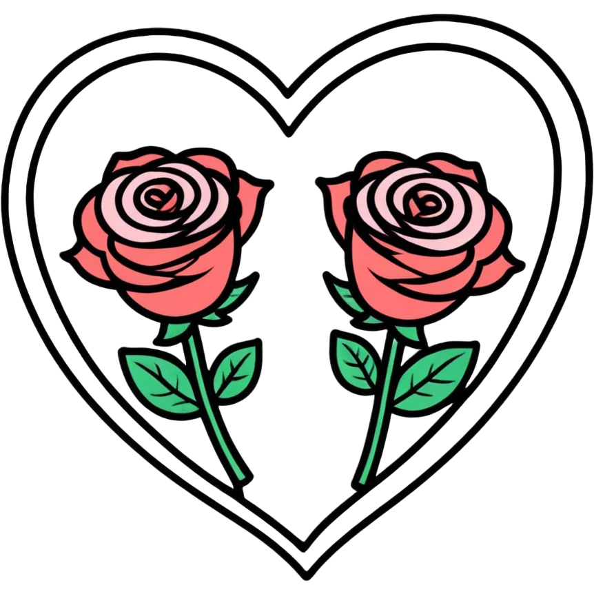 Heart of roses emoji