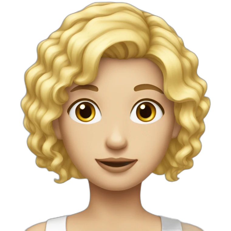 Une file de 12 ans blonde cheveux courts emoji