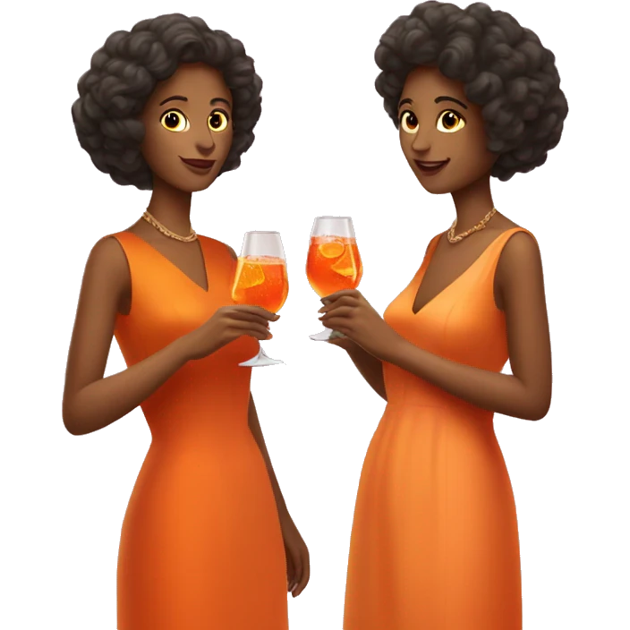 Three ladys drinking aperol spritz emoji