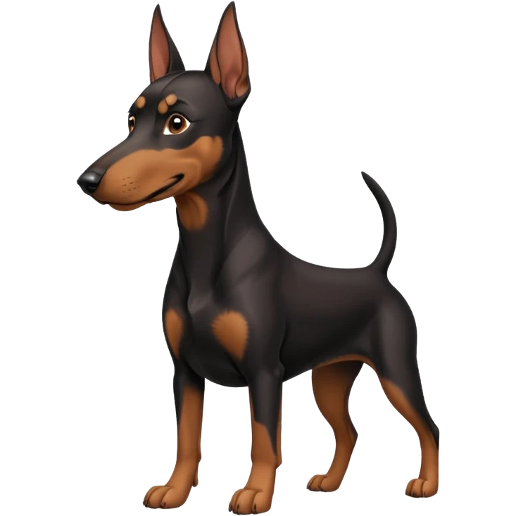 hand petting doberman emoji