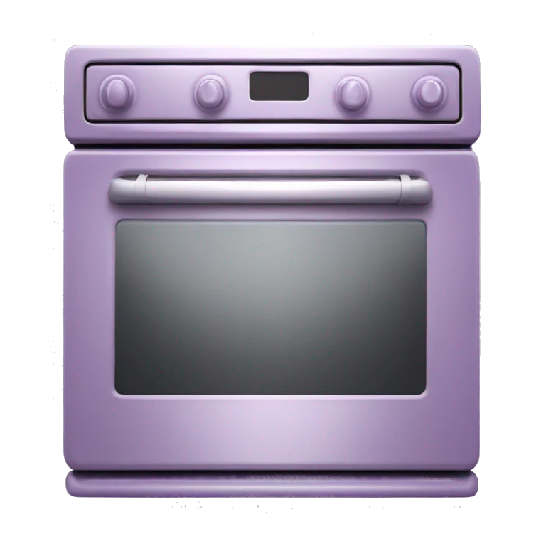 Realistic light purple oven isolated. emoji