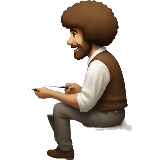 bob ross painting him self painting her self painting him self painting him self emoji