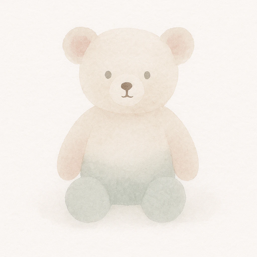 teddy bear, watercolor art style, soft and delicate colors emoji