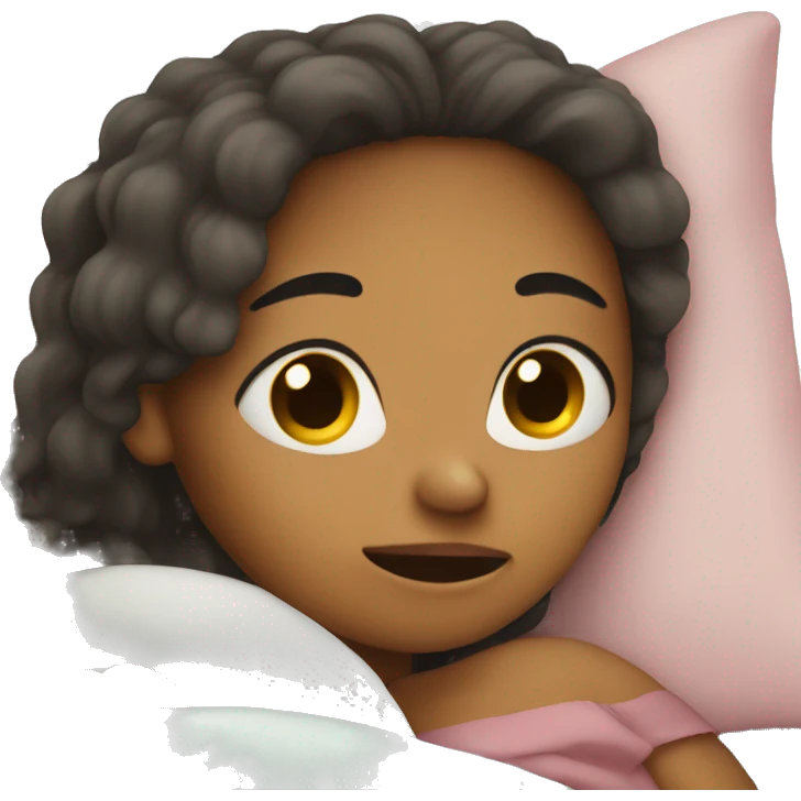 Girl sick in bed emoji
