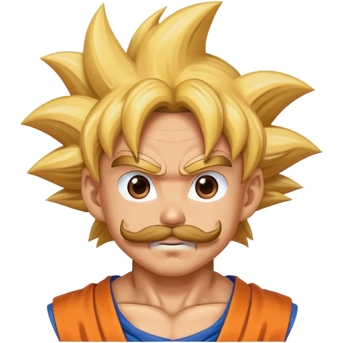 Goku with mustache  emoji