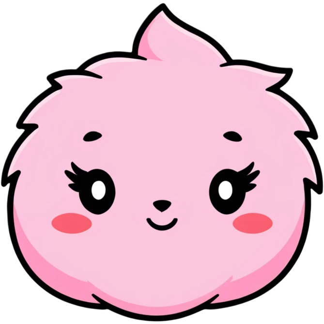 pink powderpuff emoji