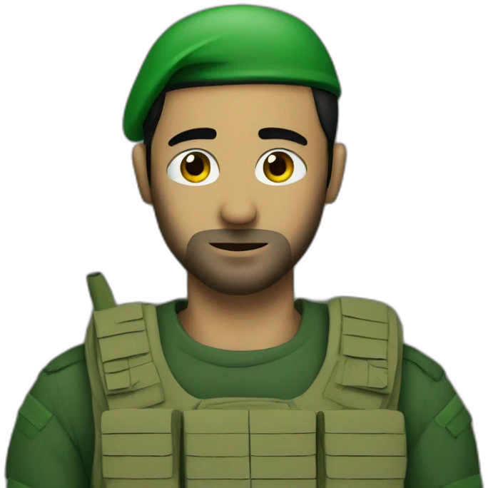 Hamas soldier looking embarrassed emoji