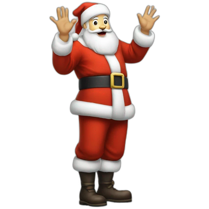 Full height Actively gesturing with hands pale skin Santa Claus emoji