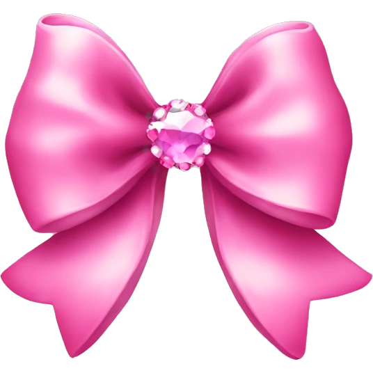Pink bow with gems emoji