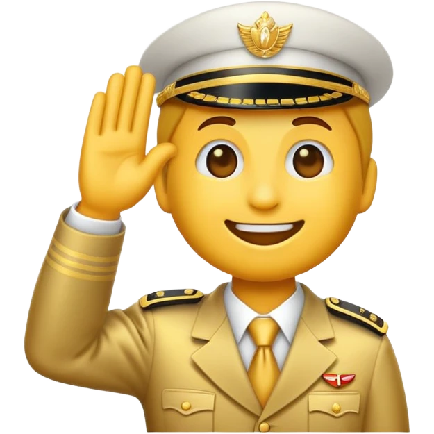 saluting emoji with text "YES SIR" emoji