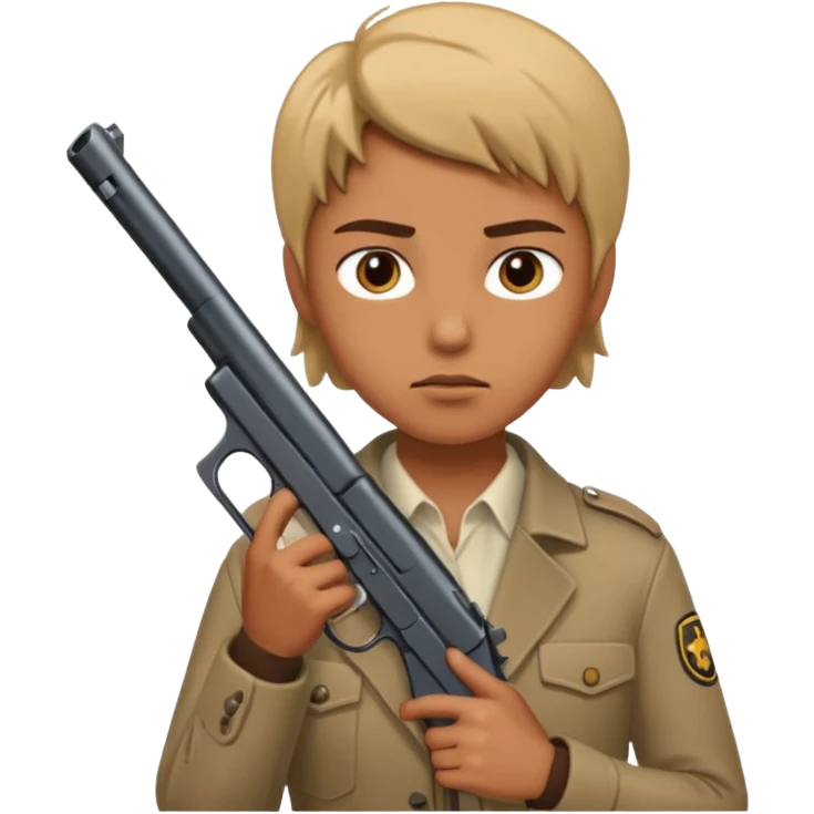 Emoji de una persona con una pistola emoji