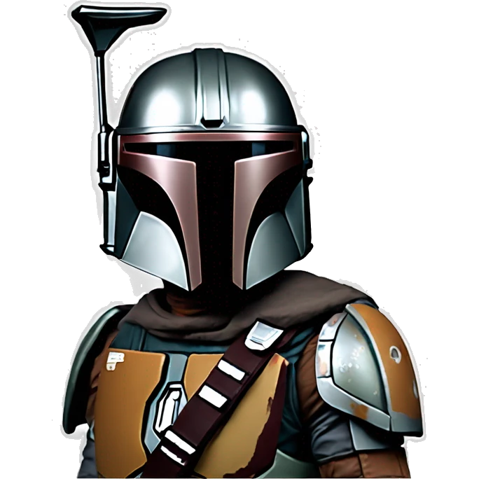 The mandalorian entrain de tirer emoji