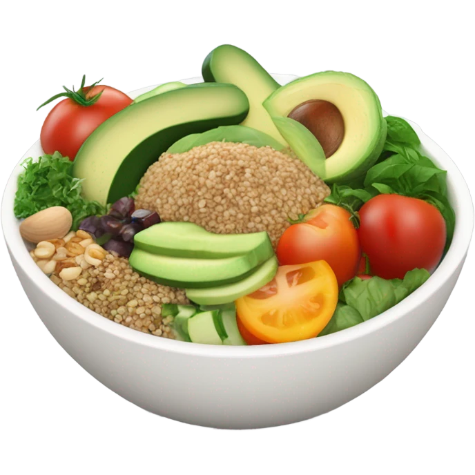 realistic bowl of healthy food emoji