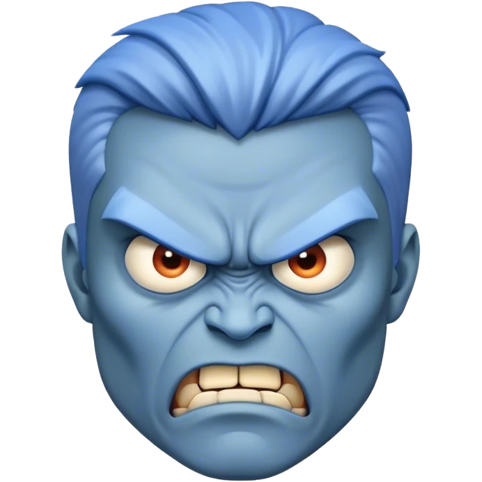 Blue angry man emoji
