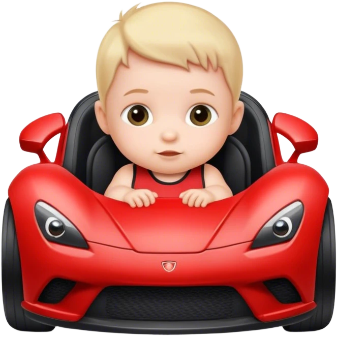 Baby in sport car emoji