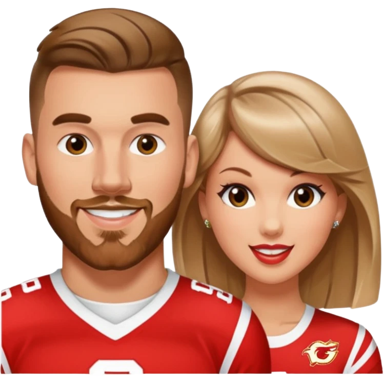Travis Kelsey mixed with Taylor Swift. emoji