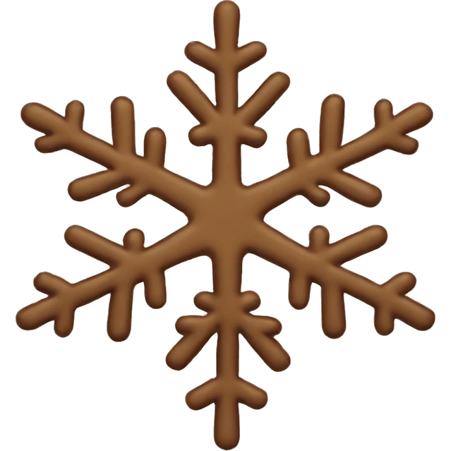 brown snowflake emoji